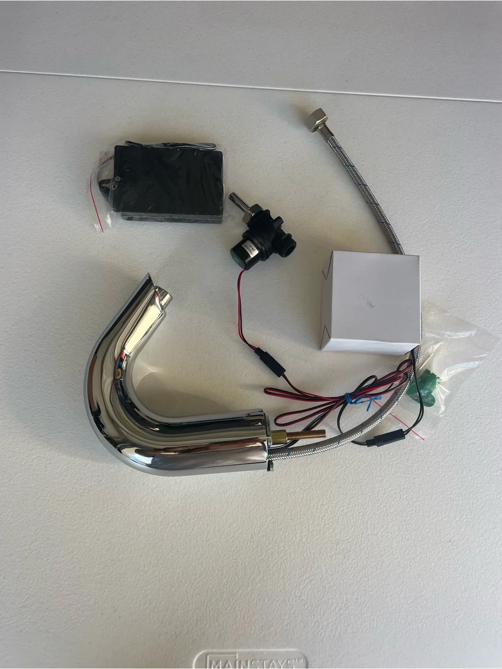 Commercial Sensor Lavatory Faucet - Chrome Touchless C-Spout